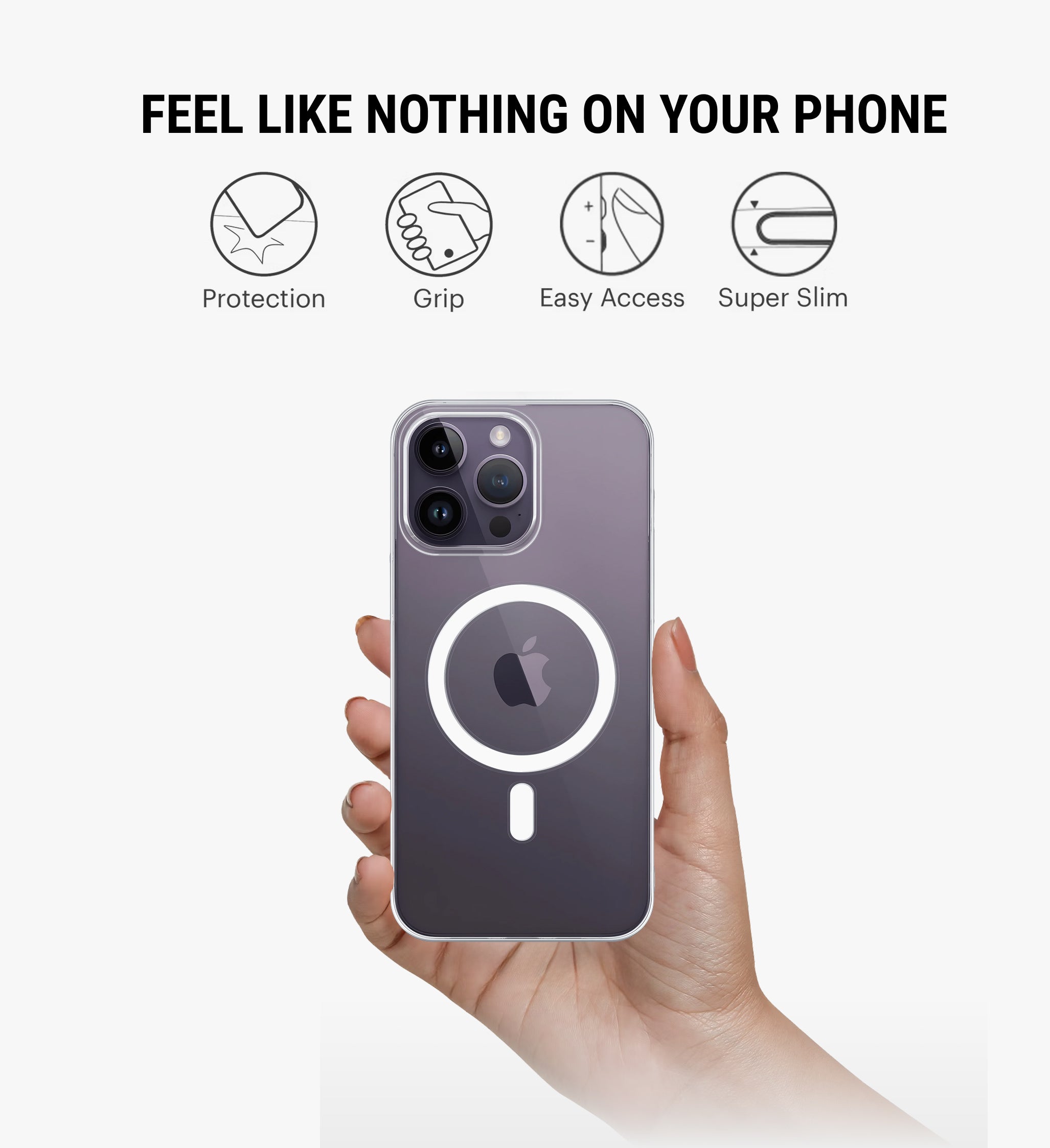 Anti-Yellow MagSafe Phone Case Cover for iPhone 14 Pro Max
