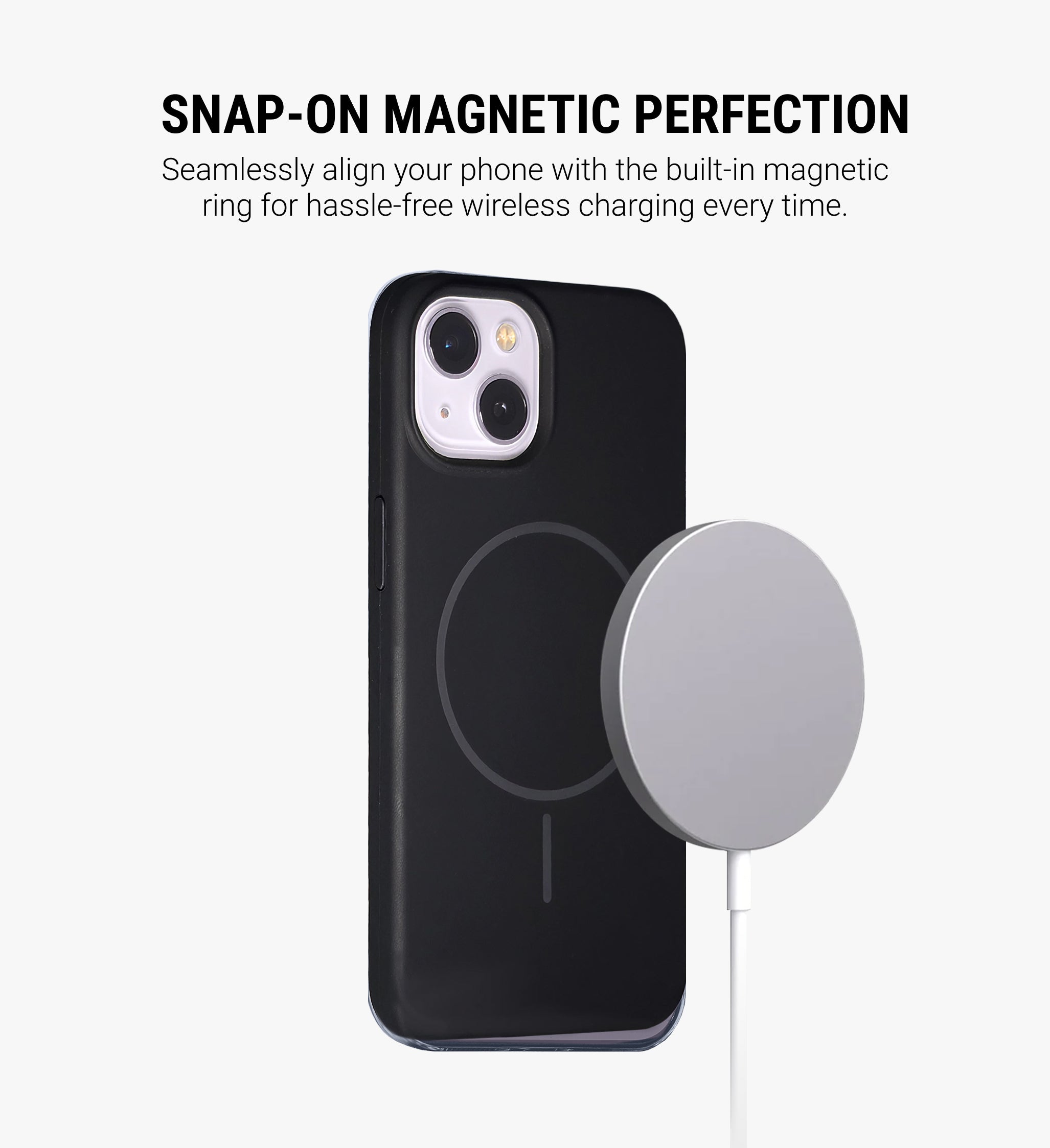 Silicone Magsafe Phone Case Cover for iPhone 13 - Black