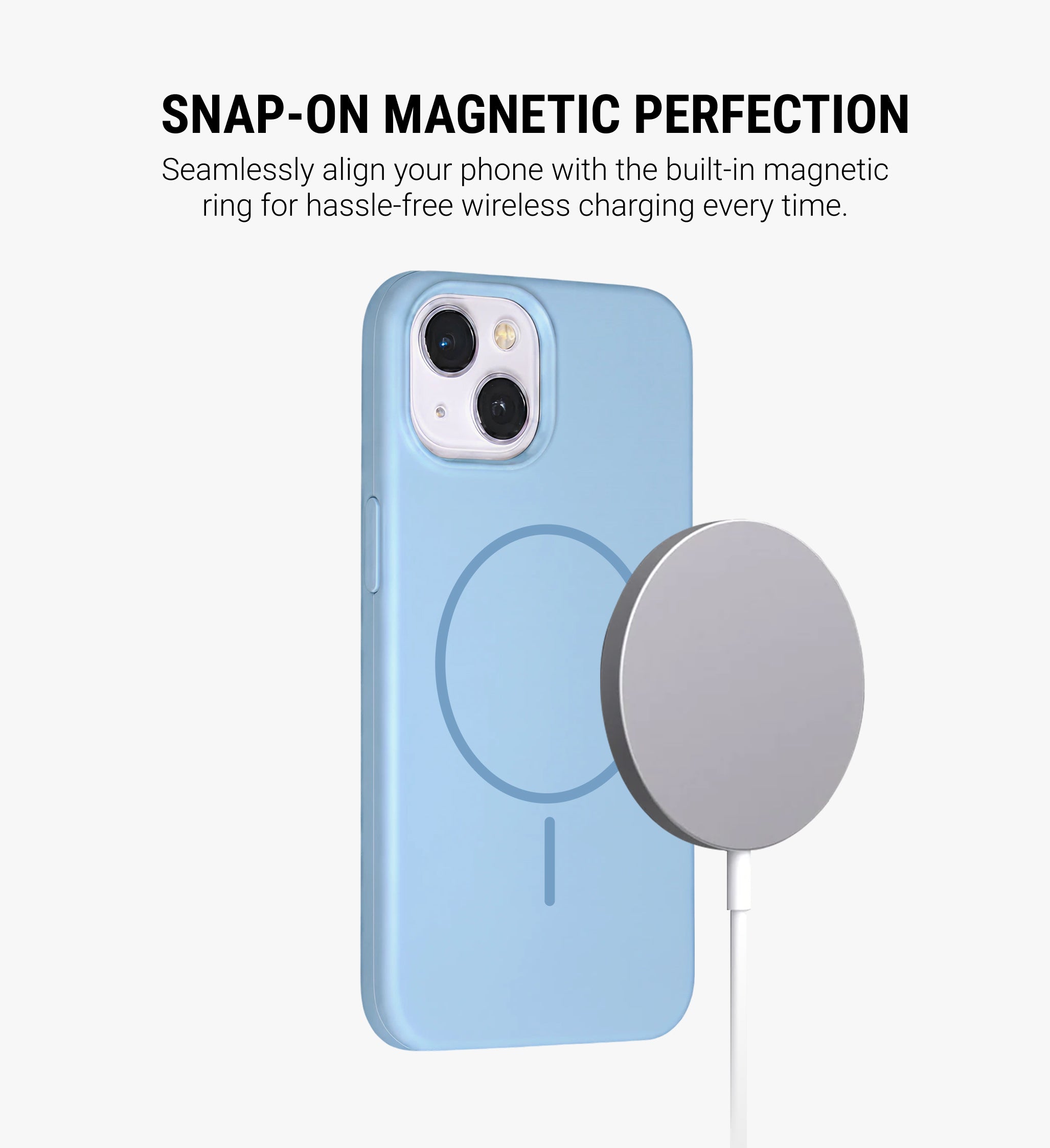 Silicone Magsafe Phone Case Cover for iPhone 15 - Blue