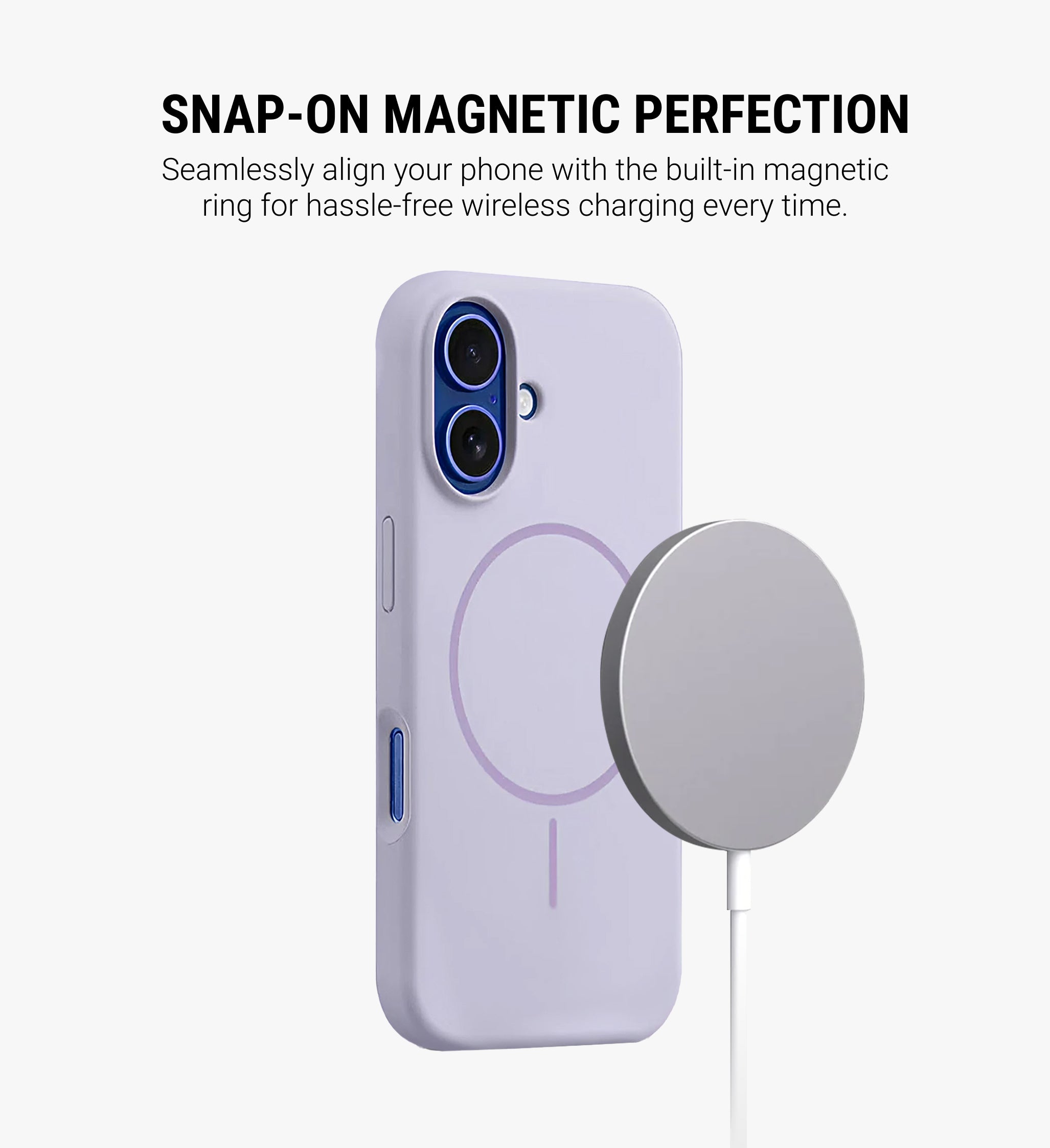 Silicone Magsafe Phone Case Cover for iPhone 16 Plus - Purple