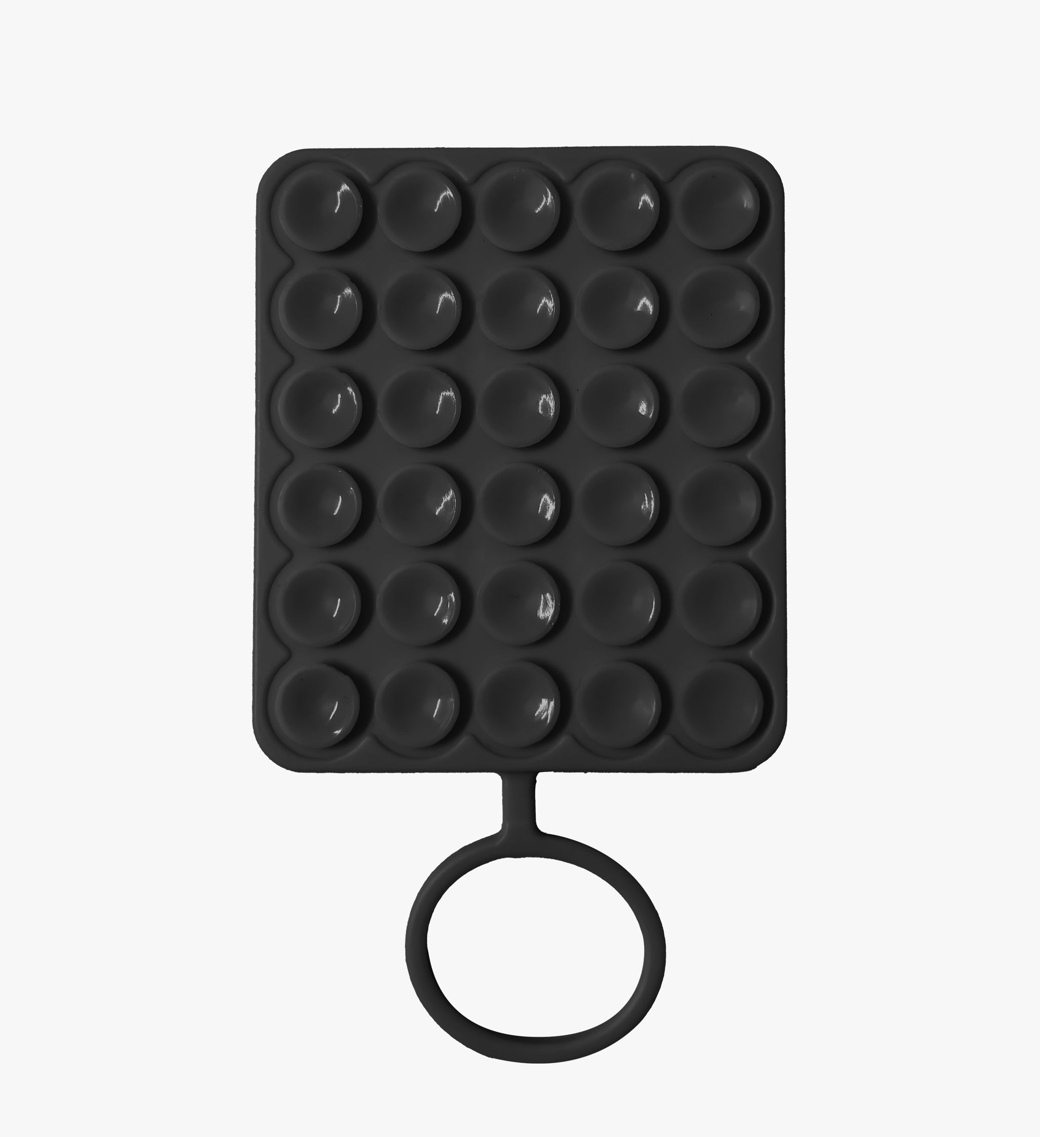 Double-Sided with Ring Silicone Suction Cup Phone Holder - Black