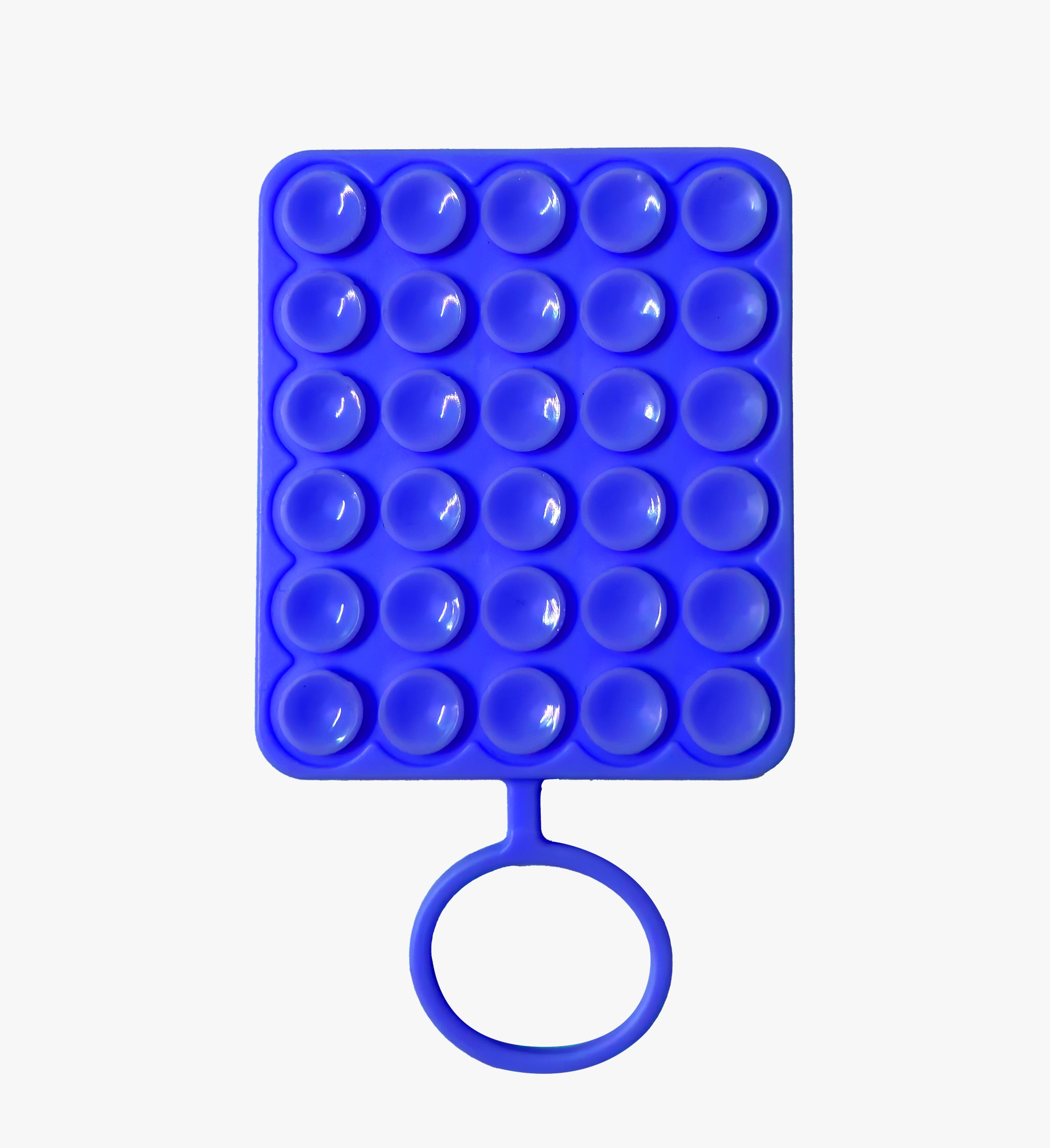 Double-Sided with Ring Silicone Suction Cup Phone Holder - Deep Blue