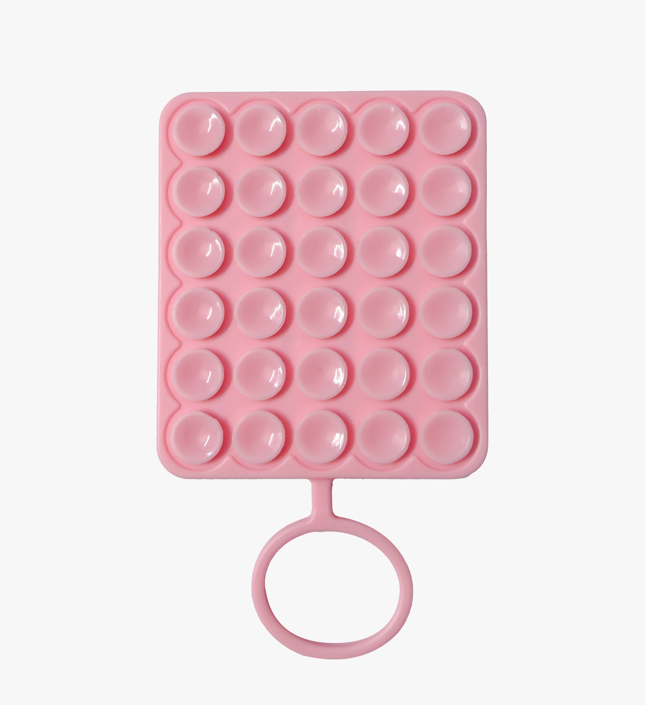 Double-Sided with Ring Silicone Suction Cup Phone Holder - Pink