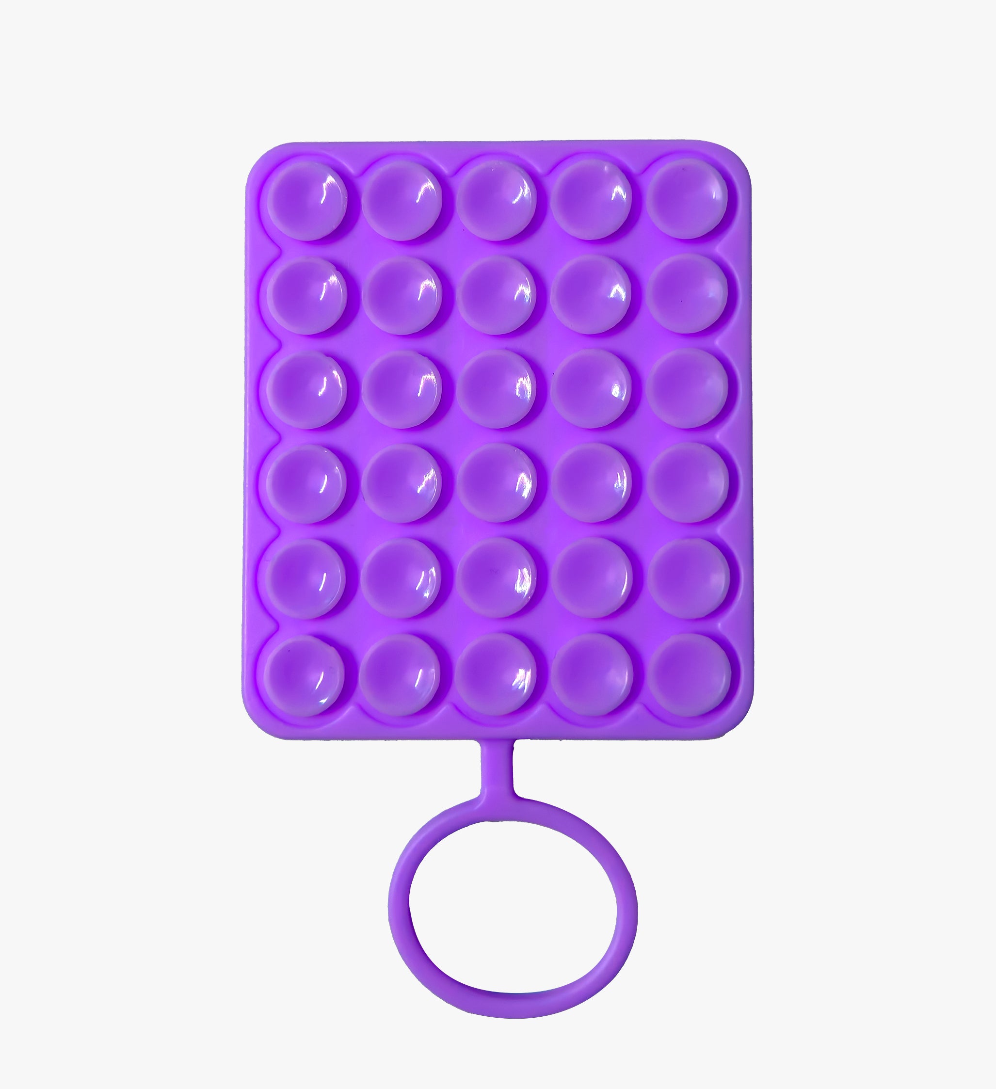 Double-Sided with Ring Silicone Suction Cup Phone Holder - Purple