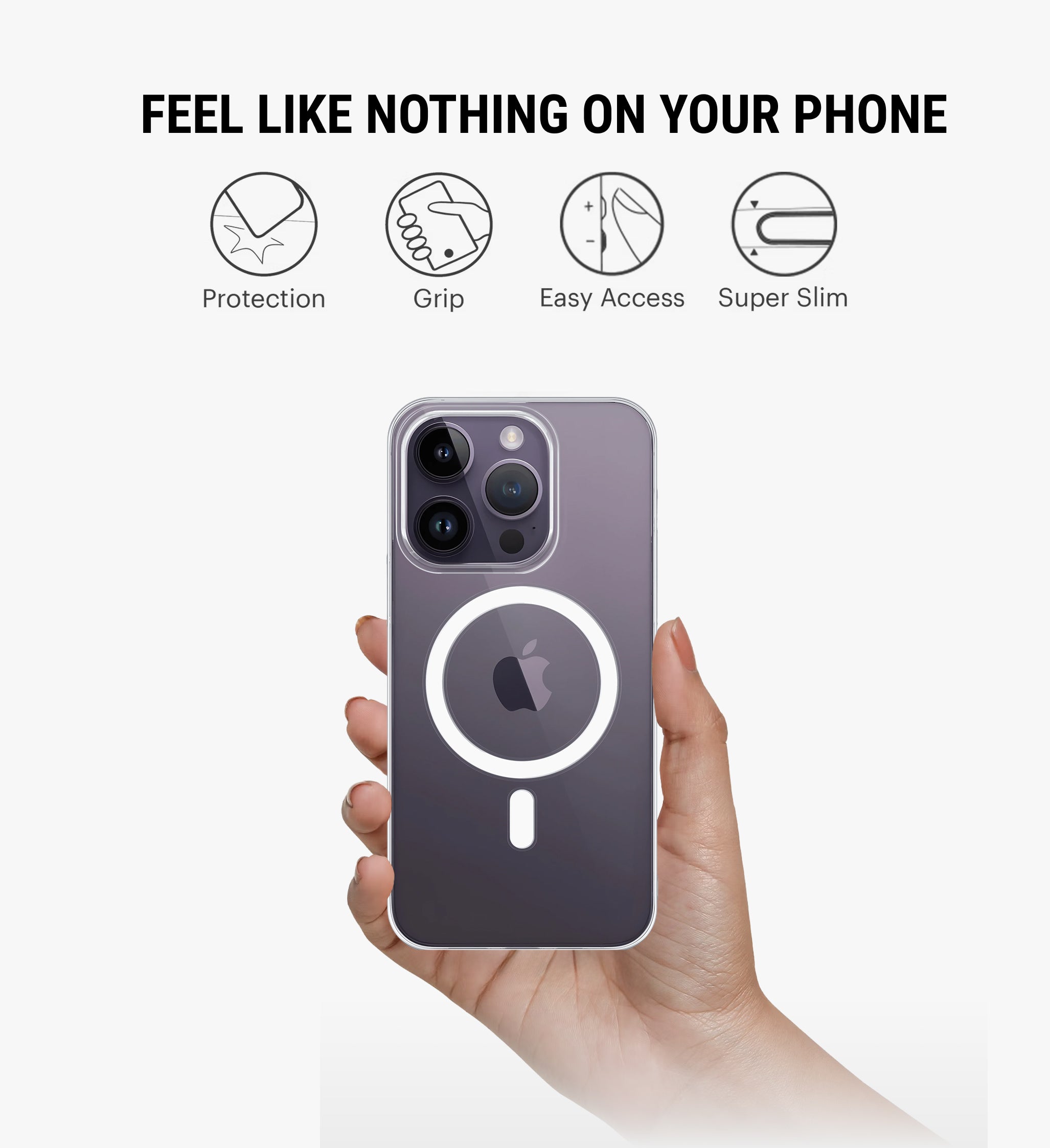 Anti-Yellow MagSafe Phone Case Cover for iPhone 14 Pro