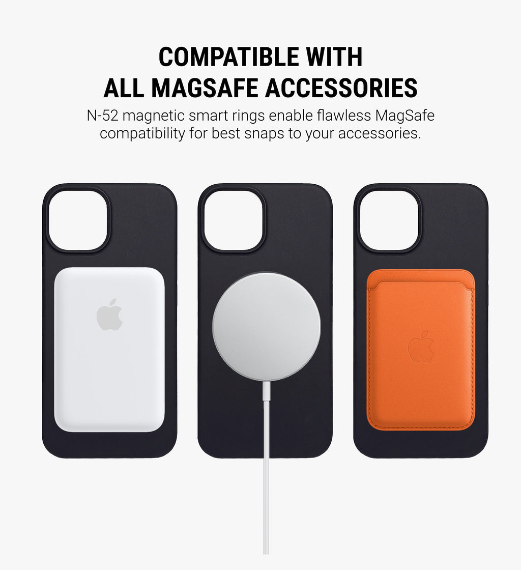 Silicone Magsafe Phone Case Cover for iPhone 14 - Black
