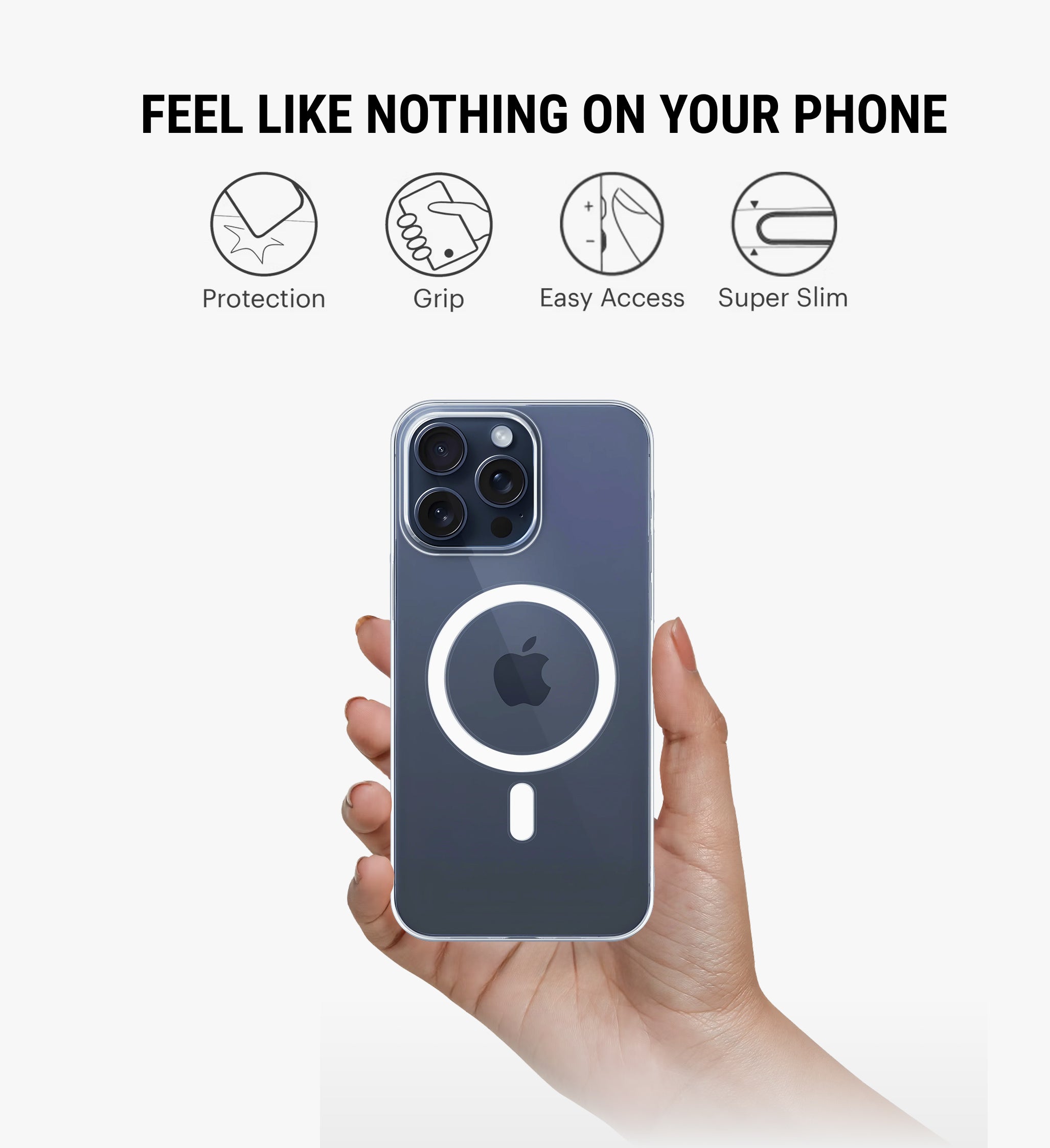 Anti-Yellow MagSafe Phone Case Cover for iPhone 15 Pro Max